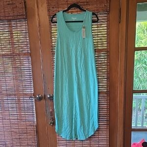 Natural Reflections Aqua Maxi Dress
